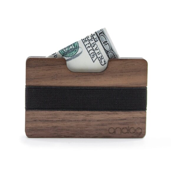 Walnut Wallet Card Holder - Picture 2 of 5